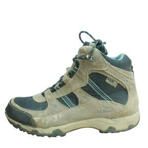 LL Bean Model 4 Brown Suede Lace Up Waterproof Trail Hiking Boots Size 11 Wide